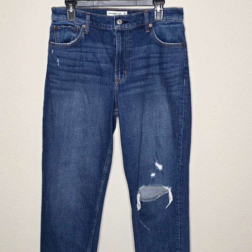 Abercrombie & Fitch Women's Skinny Jeans in Dark Blue Denim